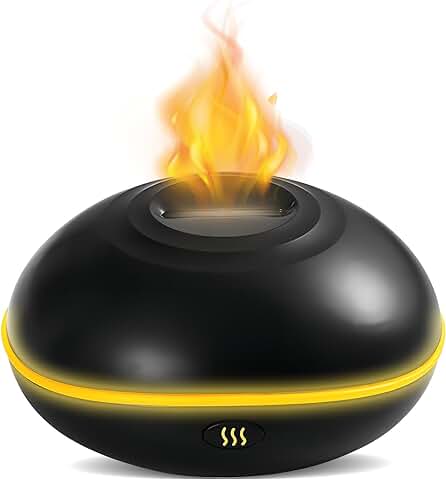 AMMIY Difusor Aceites Esenciales Humidificador,Difusores de Aromas Ultrasónico Aromaterapia Humificador Perfumado 200 Ml,Lámpara LED 7 Colorida y Apagado Automático sin Agua para Hogar Oficina Salón  