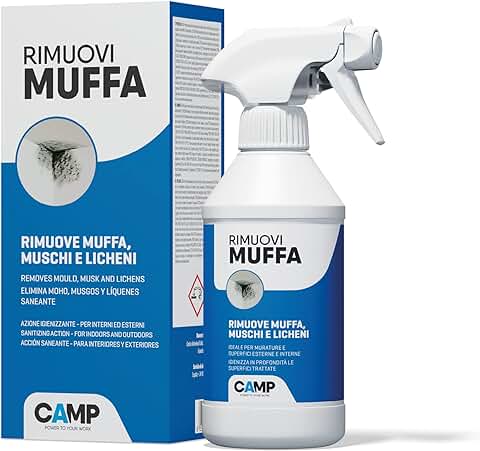 Amp Spray Limpiador de Manchas de moho y de Humedad. Efficaz y Instantáneo, para Paredes Externas e Internas, 300 ml  
