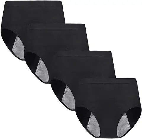 Anntry Ropa Interior para Mujer, Ropa Interior para el Período Menstrual para Mujeres, Bragas de Algodón para Niñas, Bragas Cómodas y Fáciles de Limpiar (Debe Usar con Almohadilla o Tampón)  