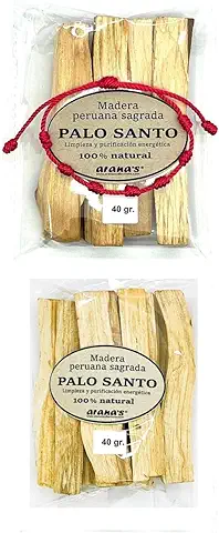 ARANA'S - Palo Santo para Quemar - Incienso Natural - Madera Sagrada 100% Natural de Peru - Aleja Energías Negativas y Atrae las Positivas - Palo Santo Primera Calidad - Amuletos de la Suerte (2 Pack)  