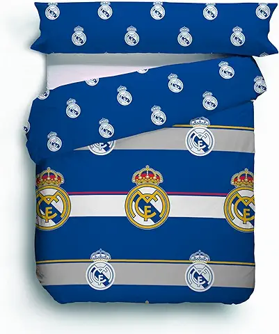 Asditex Funda Nórdica 2 Piezas Real Madrid Cama 105 cm. (180x220 cm. y Almohada 45x125 cm.)  