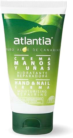 Atlantia Crema de Manos y Uñas | Crema para Manos Agrietadas y Secas | Crema de Manos Natural | Crema Hidratante y Reparadora | Crema de Manos con Aloe Vera | 75 ml  
