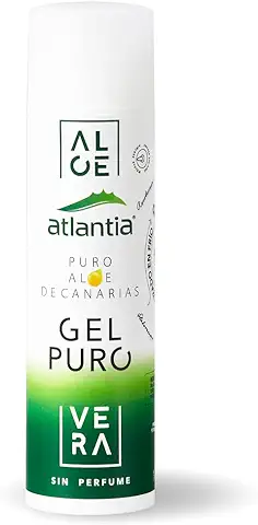 Atlantia Gel Puro de Aloe Vera | Aloe Vera Ecológico | Procedente de las Islas Canarias | Aloe Vera en Gel Bio | Gel 100% Aloe Vera Cicatrizante | 200 ml  