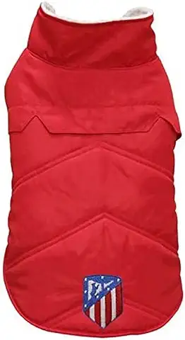 ATLETICO DE MADRID - Abrigo para Perro, 7 Tallas Disponibles, Todas las Razas y Tamaños, Color Rojo, Talla M, Producto Oficial (CyP Brands)  