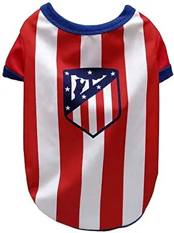 ATLETICO DE MADRID - Camiseta para Perro o Gato, 7 Tallas Disponibles, Equipación del Equipo, Talla M, Calidad Alta, Producto Oficial (CyP Brands)  