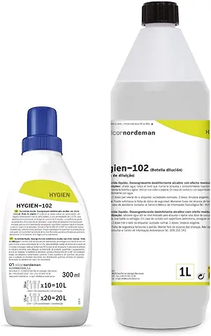 Bactericida Concentrado Hygien 102 HA de Biecolimp. Botella 300 ml. Equivale a 10 Lt de Producto  