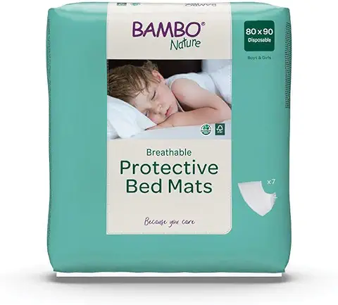 Bambo Protector de Colchón Impermeable, Protector de Colchón de Humectación de cama con Etiqueta Ecológica, Rápida Absorción de Líquidos, Protectores de Colchón Desechables Suaves y Cómodos para una  