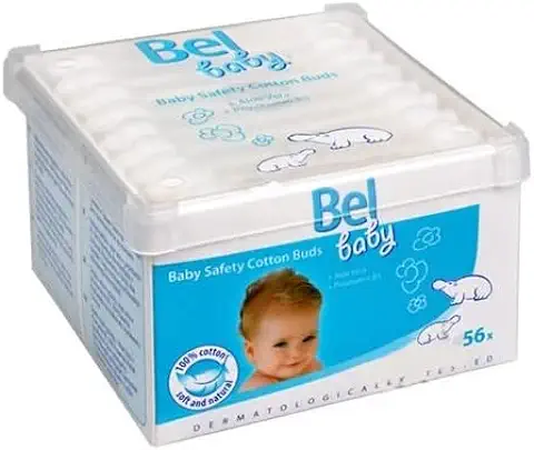 Bastoncillos de Seguridad de Algodón Bel Baby (56 Unidades)  