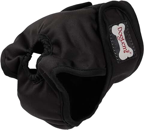 BePetMia Pañales Lavables para Perras, Pañales Reutilizables para Perras en Celo, Female Dog Diapers Sanitarios Altamente Absorbentes (Black, M: 28-40cm)  