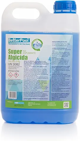 BetterPool 380001 - Súper Algicida, 18.7 x 13.2 x 28.8 cm, Color Blanco  