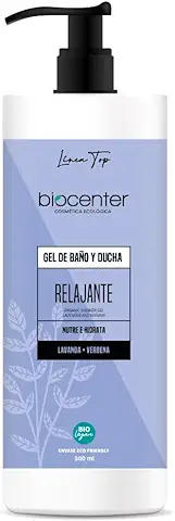 BIOCENTER Gel de Baño y Ducha Natural Relajante - Línea Top - Ecológico y Vegano 500 ml  