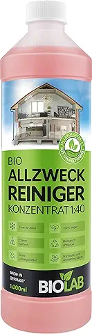 BIOLAB Limpiador Multiusos Concentrado Biodegradable (1000 ml), Limpiador para una Higienización Profunda, Potente Limpiador Universal  