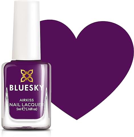 Bluesky Berry Burst - Esmalte de Uñas Infantil, Inodoro, con base de Agua, no Tóxico y Fácil de Quitar, 5 ml, Color Morado  