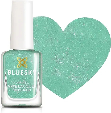 Bluesky Turquoise Splash - Esmalte de Uñas Infantil, Inodoro, con base de Agua, no Tóxico y Fácil de Quitar, 5 ml, Color Verde Turquesa  