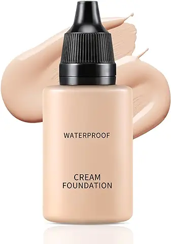 Boobeen Base de Maquillaje Líquida de Cobertura Total, Base de Maquillaje en Crema, Base de Maquillaje Ligera, Maquillaje Mate de Larga Duración, Base de Maquillaje Acabado Brillo Natural  