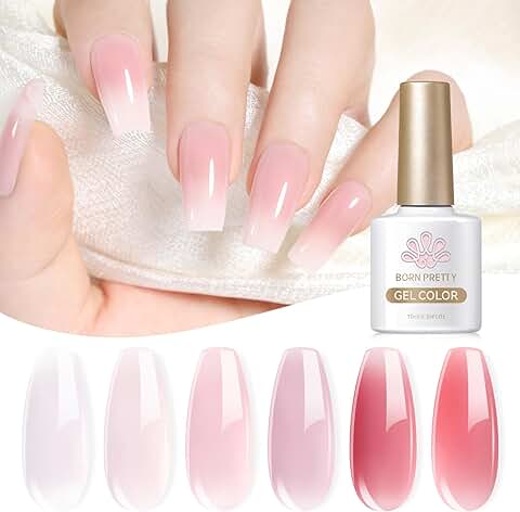 BORN PRETTY 10ML Esmalte Semipermanente de Uñas Marrón Naranja Pintauñas Semipermanente Kit Uñas de Gel Esmaltes Semipermanentes para Uñas Pintauñas Gel Kit Manicura  