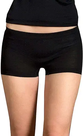 Bragas Pantis Naturales para Mujer Engel | 70% de lana Virgen Ecológica de Merino, 30% seda Negro 38/40  
