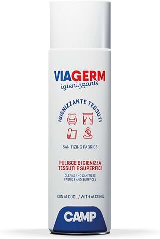 Camp VIAGERM Detergente con Alcohol 70% para Tejidos y Textiles, Desinfectante y Higienizante en aerosol, 500 ml