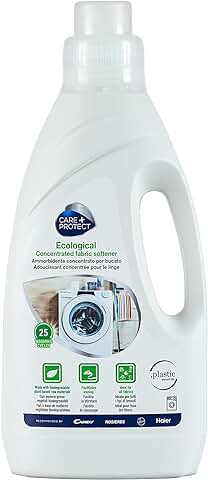 CARE + PROTECT 35602514 Suavizante Eco-Amigable, Concentrado, Hipoalergénico, Sin Colorantes ni Fosfatos, 750 ml para 25 Ciclos de Lavado, White  