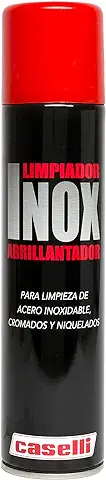 Caselli Limpiador Abrillantador de Acero Inoxidable, Cromados y Niquelados - 400 ml - Efecto Antihuellas - Limpia, Desincrusta, Abrillanta y Protege - Perfumado  