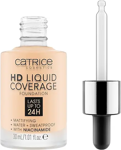 CATRICE Base De Maquillaje Hd Liquid Coverage, 002 Porcelain Beige, Vanilla, 30 Mililitro  