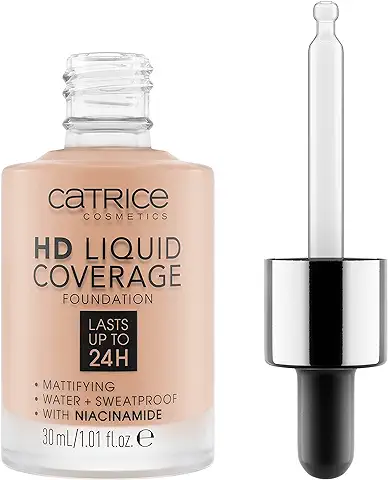 CATRICE Hd Liquid Coverage Base De Maquillaje, Tono 020 - 30 Ml, Rose Beige, Vanilla  