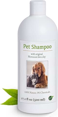 Champú para Animales | Orgánico | Libre de Químicos y Jabones | Hipoalergénico | Contra el Picor | Con Tierra de lava Marroquí Original | 500 ml | Para Pelos Cortos y Largos  