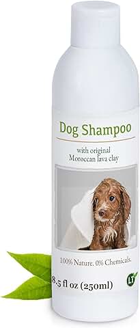 Champú para Perros | Orgánico | Libre de Químicos y Jabones | Hipoalergénico | Contra el Picor | con Polvo de Arcilla Original Marroquí | 250 ml | para Pelos Cortos y Largos  