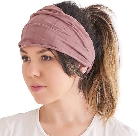 CHARM Diadema De Algodón Suave Unisex - Bandas Quimioterapia Boho Headband Ancha  