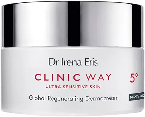 Clinic Way 5° - Crema de Noche Intensiva Antiarrugas para cara y Ojos, 70+ (50 ml)  