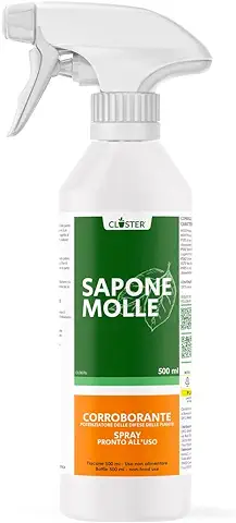 CLOSTER Jabón Potasico Spray - Insecticida Natural Defensa de Las Plantas Contra Insectos y Parásitos - Anti Pulgones Acaros Cochinilla Chinches en Tu Huerto Jardín (Spray 500ML Listo para Usar)  