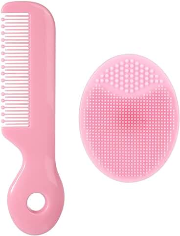 Clyhon Cepillo de Masaje para Bebés,peine para Bebés, Cepillo bebe Recien Nacido y Peine bebe Recien Nacido (2 pcs)  