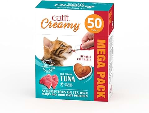 Comida Húmeda para Gatos Catit Catit Creamy At·n 50x10g  