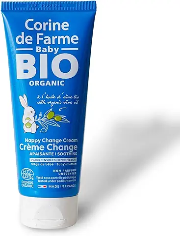Corine de Farme - Crema Calmante Bebé para Dermatitis del Pañal Certificada Bio - Extracto de Caléndula y Aceite de Oliva Ecológicos - Cosmético Natural - Hecho en Francia - Pieles Sensibles - 100ml  