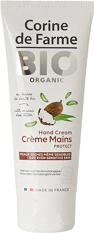 Corine de Farme - Crema Reparadora Bio para Manos 75ml - Cualquier Tipo de Piel - con Karité y Aloe Vera - Calma, Protege, Hipoalergénica - Sin Perfume - Cosmético Natural  