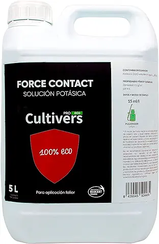 CULTIVERS Jabón Potásico Ecológico 5 L. Súper Concentrado. Actúa por Contacto. Múltiple Usos, 100% Natural Protección para tus Plantas, Solución Potásica  