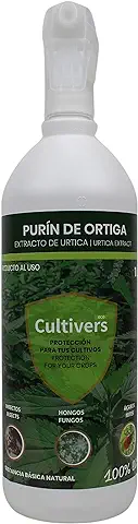 CULTIVERS Purín de Ortiga Ecológico de 1 L. Acción Insecticida, Fungicida, Acaricida Natural para Plantas de Interior y Exterior. Control de Plagas y Hongos. Producto Listo Uso  