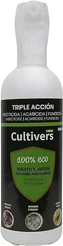CULTIVERS Triple Acción Ecológico de 500 ml. Insecticida, Fungicida y Acaricida. Protección Contra Insectos, Hongos y ácaros en Plantas. Acción Protectora Frente al Ataque de Plagas y Enfermedades  