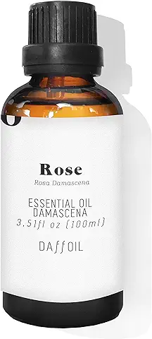 Daffoil Aceite Esencial rosa de Damasco 100ml puro BIO Rosa Damascena 100% Natural Ecológico Aromaterapia Humidificador  