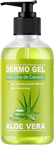 DERMO GEL ALOE VERA DE CANARIAS BIO - Efecto Calmante, Nutre e Hidrata la Piel. Hidratación Natural cara y Cuerpo (250 ml)  