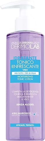 Dermolab - Tónico Facial Hidratante y Refrescante para todo tipo de Piel, con Piscina de ácido Hialurónico, Efecto Tonificante, Limpia la Piel, sin Alcohol, 200 ml  
