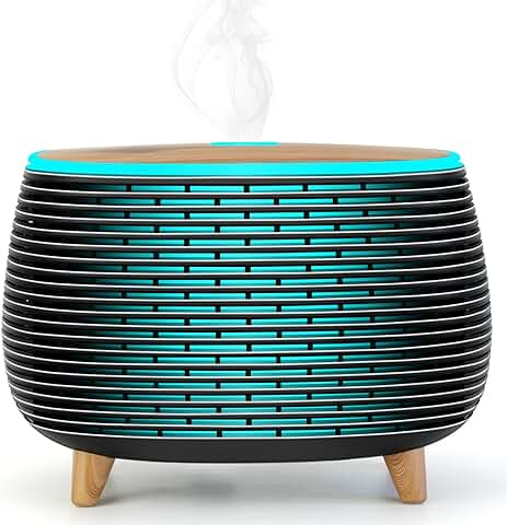 Diffuserlove Difusor Aceites Esenciales Humidificador de Aromas 400ML Essential Oil Diffuser Aromaterapia Difusor con 7 Luces de Color Modo de Niebla Intermitente y Apagado Automático  