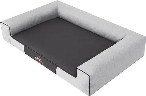 DOGGY Cama para Mascotas, Cojín para Perros, cama para Perros, cama para Perros, cama para Mascotas, Sofá para Perros, Colchón para Perros: Cenizas Ecológicas, L - 80 x 55 cm  