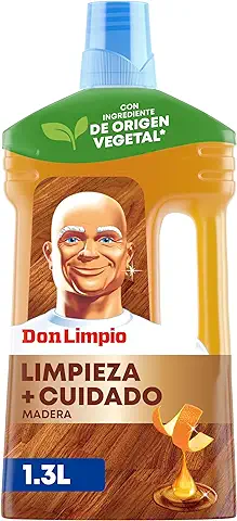 Don Limpio Limpia Suelos Madera Detergente Liquido 1.3l, PH Seguro para Limpieza y Cuidado de Suelos de Madera, Con Aceite de piel de Naranja.  