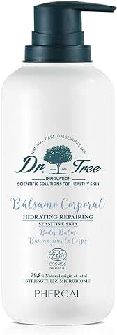 Dr. Tree Bálsamo Corporal Hidratante, Pieles Sensibles, Repara y Nutre, Rápida Absorción, Airless, Sin Sulfatos SLE, SLS, Sin Parabenos, Sin Siliconas, 99,5% Ingredientes Naturales, ECOCERT  