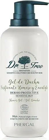 Dr. Tree Gel de Ducha Purificante, Pieles Grasas, Sensibles, 99,6% Ingredientes Naturales, Sin Sulfatos SLE, SLS, Sin Parabenos, Sin Siliconas, Romero y Eucalipto, Airless, ECOCERT, 500ml Dr. Tree Gel de Ducha Purificante, Pieles Grasas, Sensibles, 99,6% Ingredientes Naturales, Sin Sulfatos SLE, SLS, Sin Parabenos, Sin Siliconas, Romero y Eucalipto, Airless, ECOCERT, 500ml