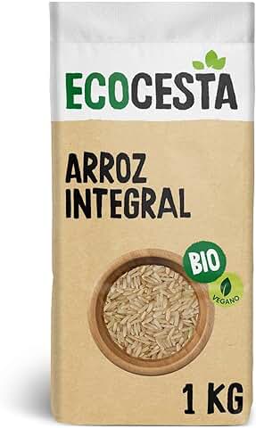 Ecocesta - Arroz Integral Ecológico de 1 kg - Apto para Consumo Vegano - Ayuda a Mejorar el Tránsito Intestinal - Propiedades Antioxidantes y Saciantes  