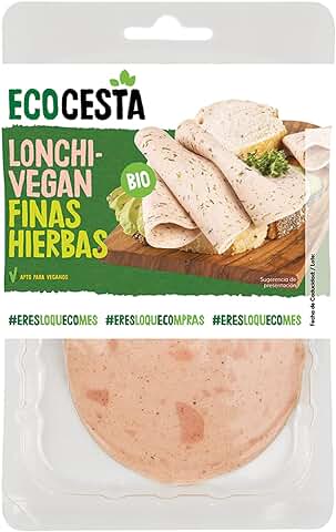 Ecocesta - Lonchas Ecológicas - 100 g - Sabor Finas Hierbas - Apto para Veganos - No Contiene Huevo, Lactosa ni Leche - Indicada como Alternativa Vegetal a la Carne  