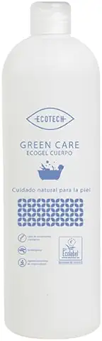 Ecotech Green Care - Gel de Baño y Ducha - Producto Natural - Ayuda a Proteger y Cuidar la Piel - Gran Sensación de Suavidad e Hidratación - Ideal para las Pieles Sensibles - Apto para Veganos - 1L  
