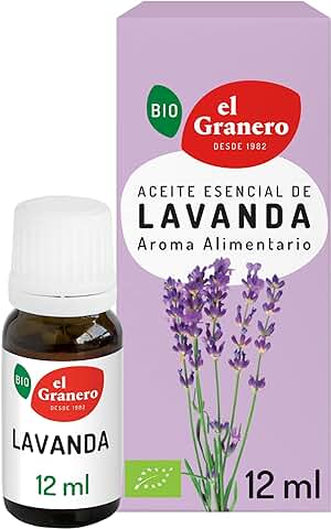 El Granero Integral - Aceite Esencial de Lavanda Bio - 12 ml - Elaborado Sin Mezclar con Otros Aceites - Ayuda a la Relajación y a Disminuir el Estrés  